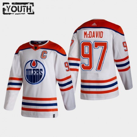 Kinder Eishockey Edmonton Oilers Trikot Connor McDavid 97 2020-21 Reverse Retro Authentic